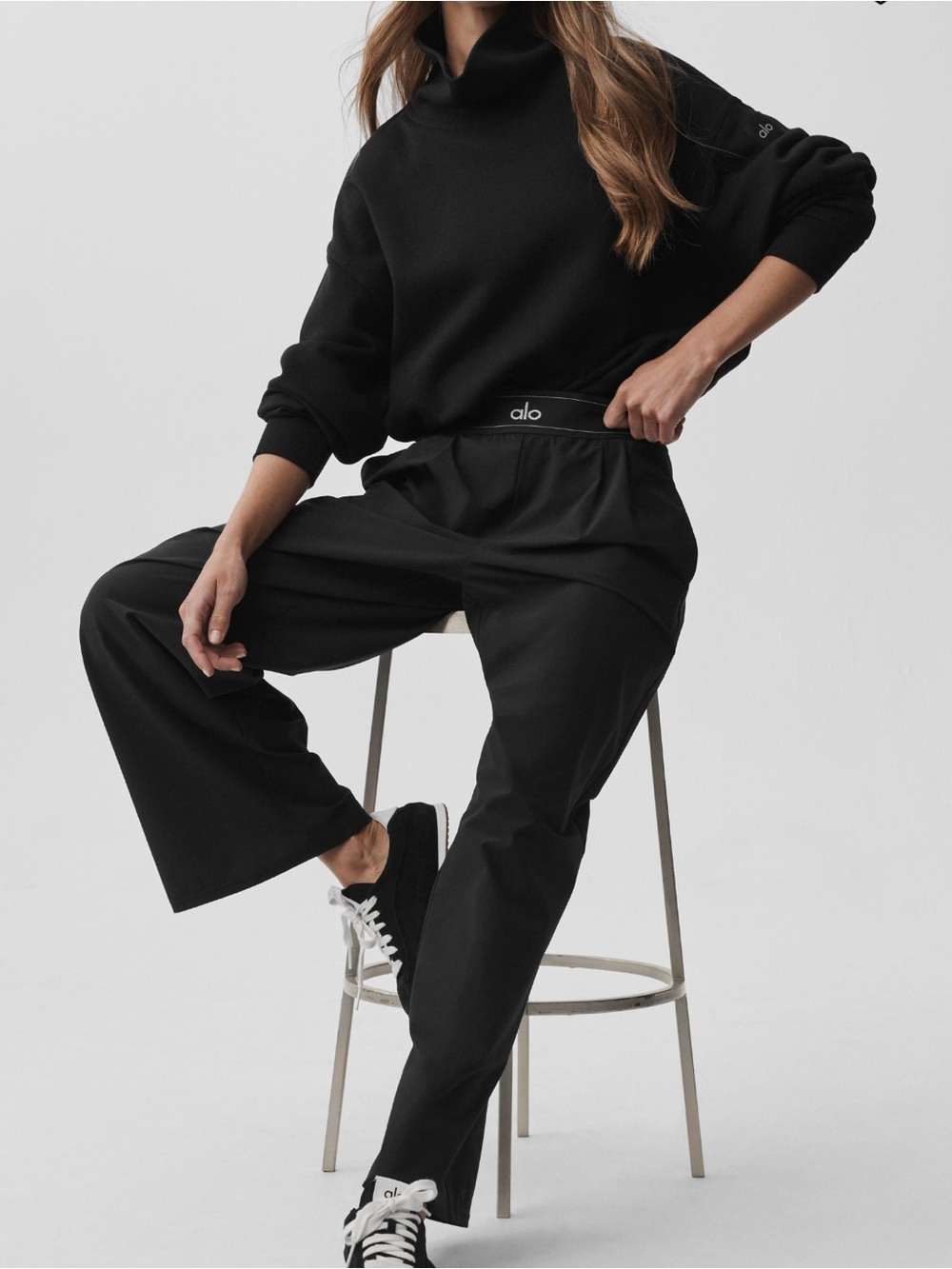 ALO Yoga Suit Up Trouser Size Large NWT RT $138 Black